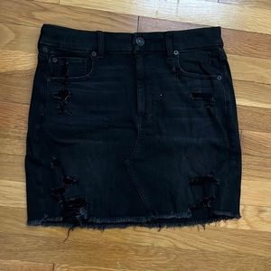American Eagle Black Denim Skirt